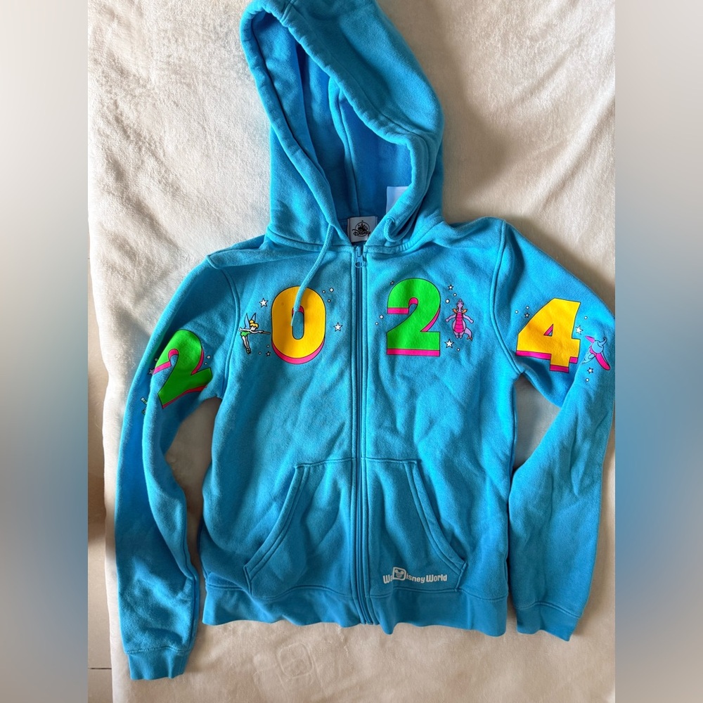 DISNEY WORLD Full zip hoodie Adult XS kids xl Tinkerbell Buzz